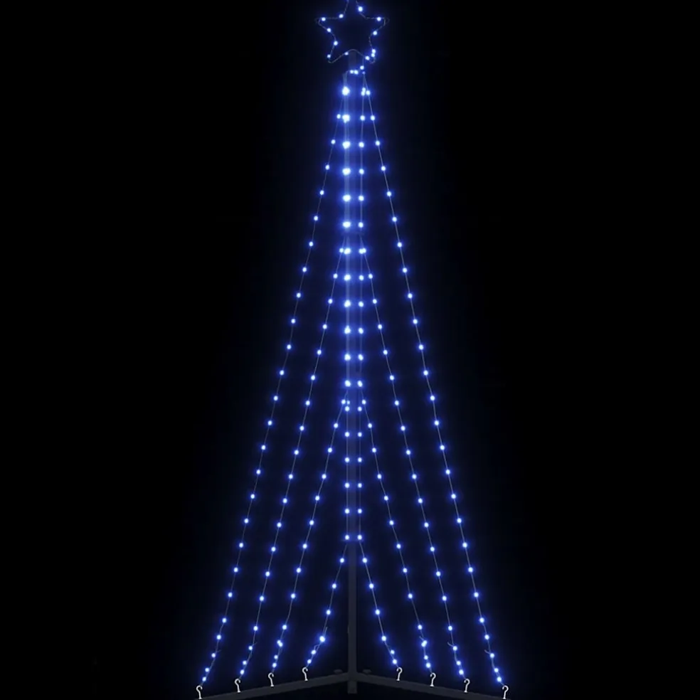 vidaXL LED-kerstboom 339 LEDs 187 cm blauw