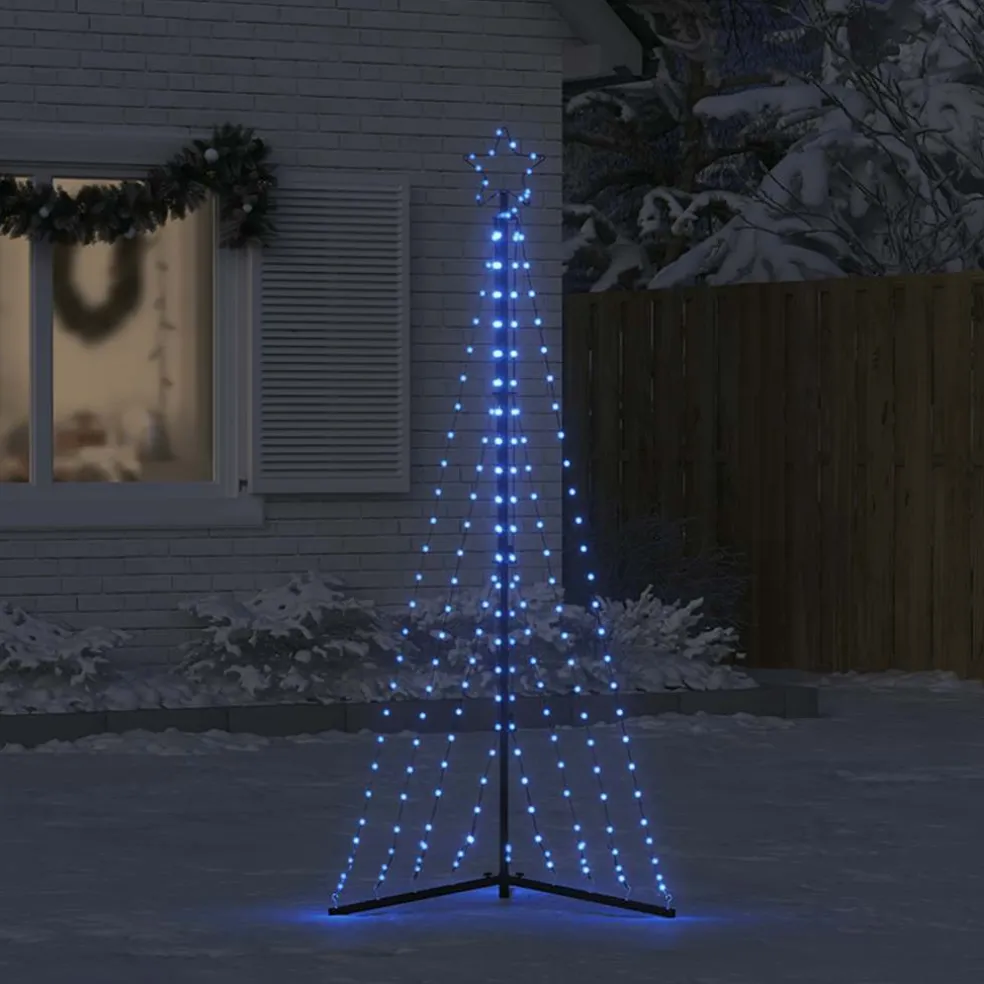 vidaXL LED-kerstboom 339 LEDs 187 cm blauw
