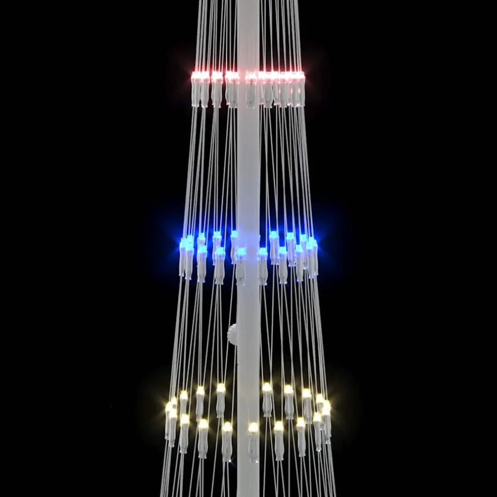 vidaXL LED Kerstboom Multikleur 51 x 51 x 190 cm Metaal
