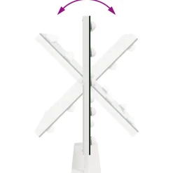 vidaXL LED Make-up Spiegel Wit 44 x 10 x 53 cm Glas en Staal