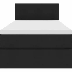 vidaXL LED Opslagbed met Matras Zwart 90 x 190 cm Stof