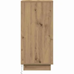 vidaXL LED Sideboard Artisanaal eiken 71 x 34,5 x 75 cm Bewerkt hout