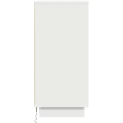 vidaXL LED Sideboard Wit 71 x 34,5 x 75 cm Bewerkt hout
