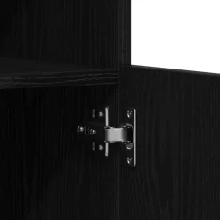 vidaXL LED Sideboard 60,5 x 37 x 100 cm Bewerkt hout Zwart Eiken