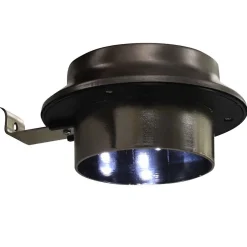 vidaXL LED-solarlampen rond 12 cm wit 6 st