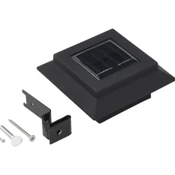 vidaXL LED-solarlampen vierkant 12 cm zwart 6 st