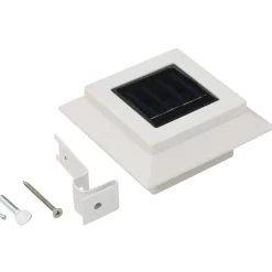 vidaXL LED-solarlampen vierkant 12 cm wit 6 st