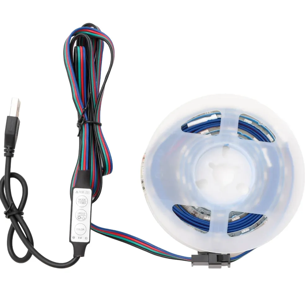 vidaXL LED-strip met LED-stripverlichting Zwart 180 cm SMD5050