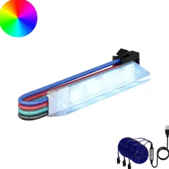 vidaXL LED-strip 2 st Zwart en Multikleur Koper en kunststof