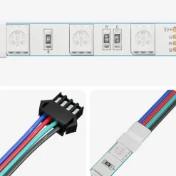 vidaXL LED-strip 2 st Zwart en Multikleur Koper en kunststof