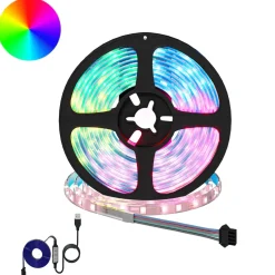 vidaXL LED-strip 2 st Zwart en transparant Koper en kunststof