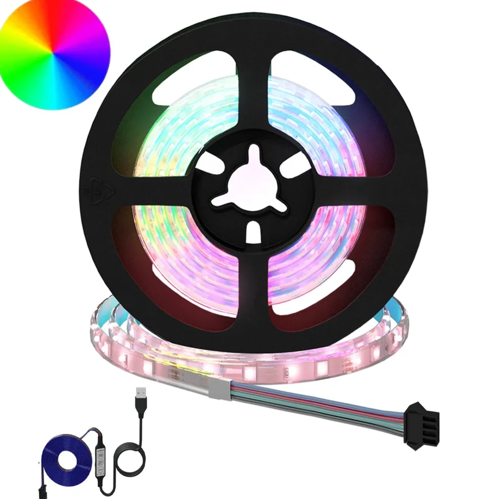 vidaXL LED-strip 2 st Zwart en transparant Koper en kunststof