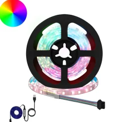 vidaXL LED-strip 2 st Zwart en transparant Koper en kunststof