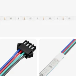 vidaXL LED-strip 2 st Zwart en transparant Koper en kunststof