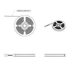 vidaXL LED-strip 2 st Zwart en transparant Koper en kunststof