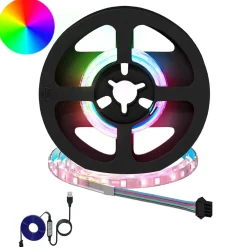 vidaXL LED-strip 2 st Zwart en transparant Koper en kunststof
