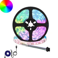 vidaXL LED-strip 2 st Zwart en transparant Koper en kunststof