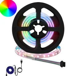vidaXL LED-strip 2 st Zwart en transparant Koper en kunststof