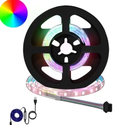 vidaXL LED-strip 2 st Zwart en transparant Koper en kunststof