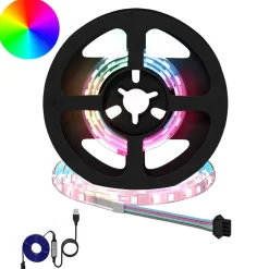 vidaXL LED-strip 2 st Zwart en transparant Koper en kunststof