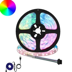 vidaXL LED-strip 2 st Zwart en transparant Koper en kunststof
