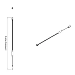 vidaXL LED-strip 2 st Zwart en Wit Koper en kunststof