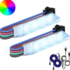 vidaXL LED-strip 2 st Zwart en Wit Koper en kunststof
