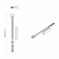 vidaXL LED-strip 2 st Zwart en Wit Koper en kunststof