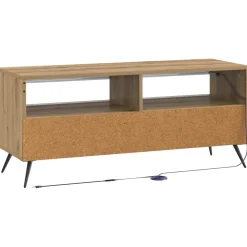vidaXL LED tv-meubel Artisanaal eiken Bewerkt hout