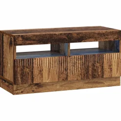 vidaXL LED tv-meubel Oud hout Bewerkt hout