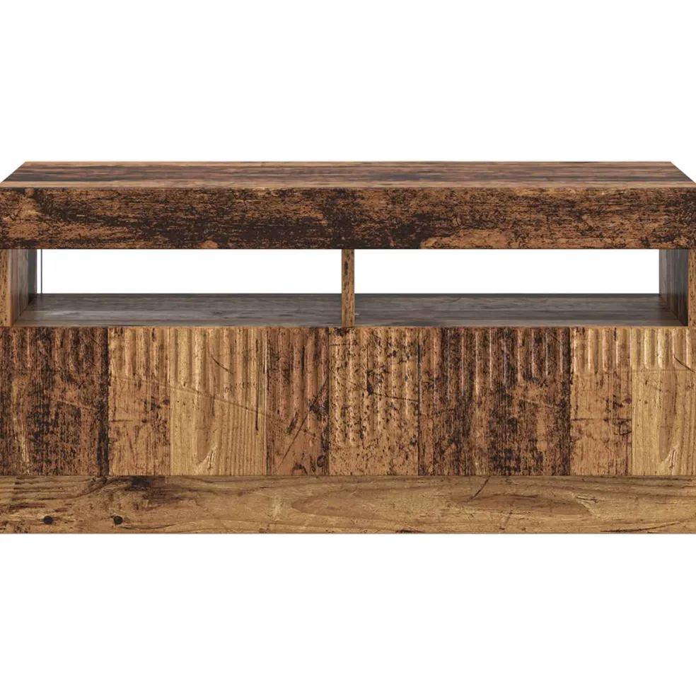 vidaXL LED tv-meubel Oud hout Bewerkt hout