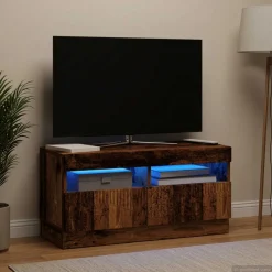 vidaXL LED tv-meubel Oud hout Bewerkt hout