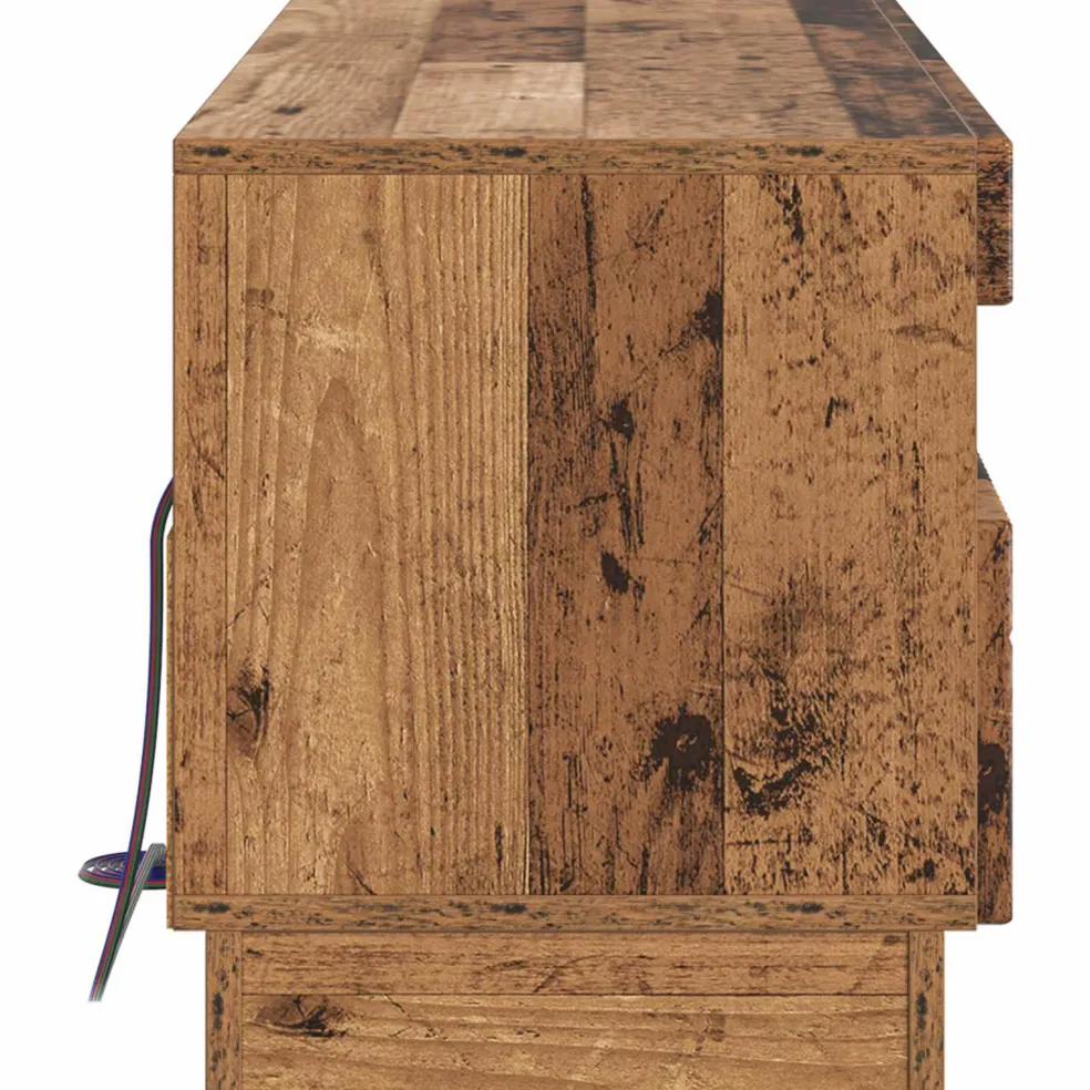 vidaXL LED tv-meubel Oud hout Bewerkt hout