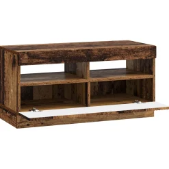 vidaXL LED tv-meubel Oud hout Bewerkt hout