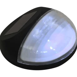 vidaXL LED-wandlampen solar rond zwart 12 st