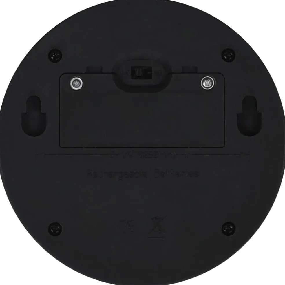vidaXL LED-wandlampen solar rond zwart 12 st