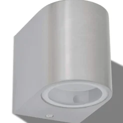 vidaXL LED-wandlamp tuin neerwaarts rond 2 st