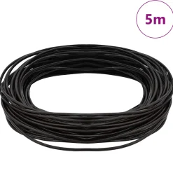 vidaXL Leren Koord 1 Donkerbruin Ø1 mm x 5 m Leer