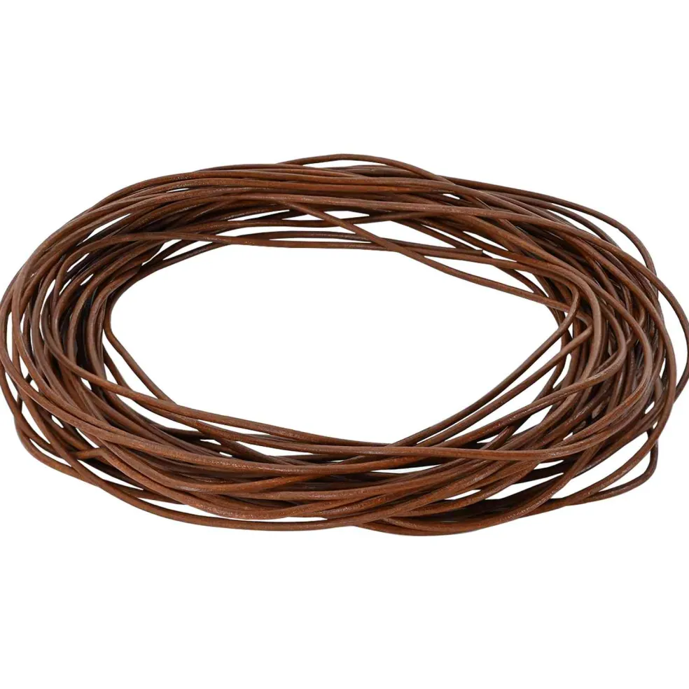 vidaXL Leren Koord 1 Licht Bruin Ø1 mm x 5 m Leer