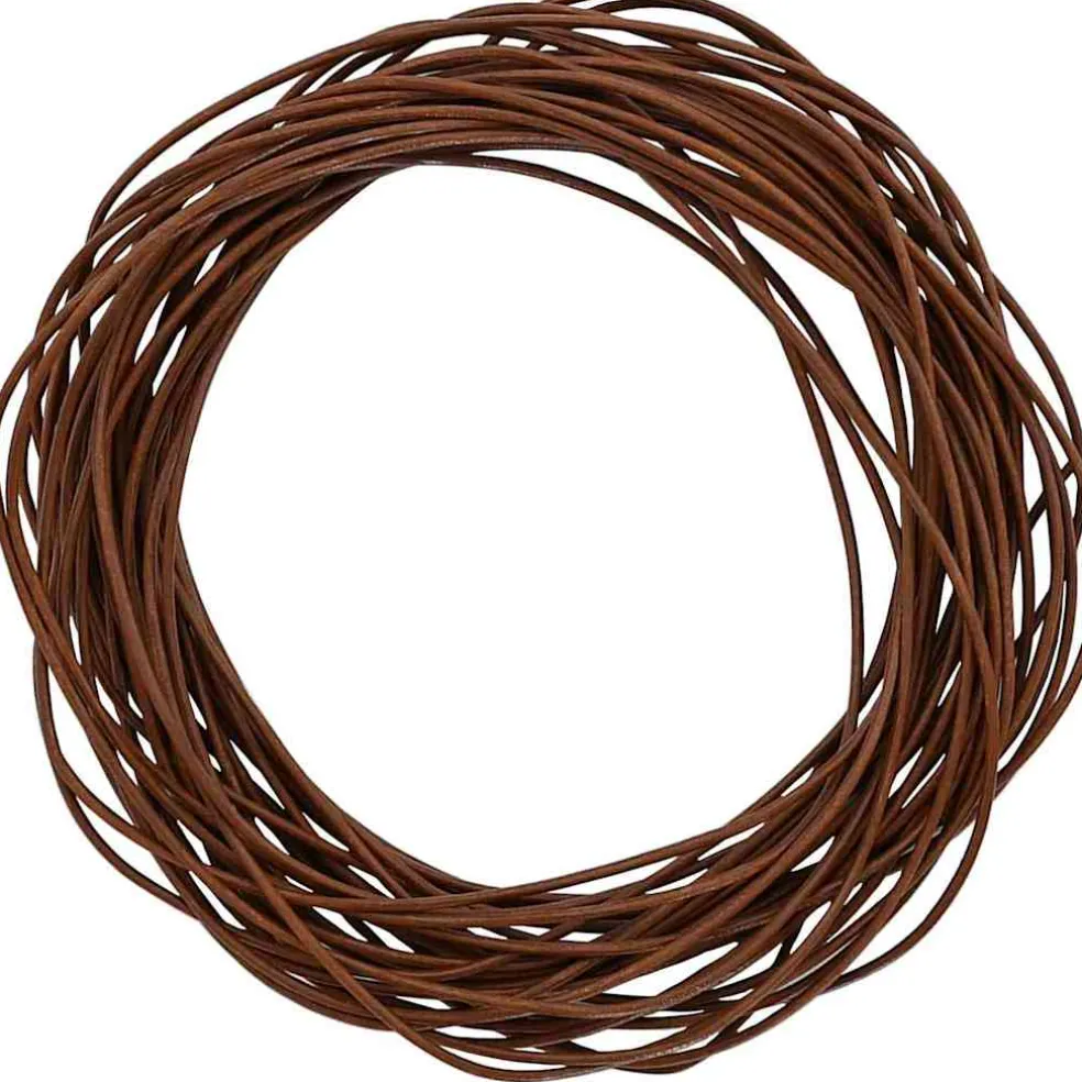 vidaXL Leren Koord 1 Licht Bruin Ø1 mm x 5 m Leer