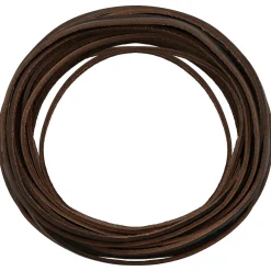 vidaXL Leren riem 1 Donkerbruin 200 x 0,3 cm Leer