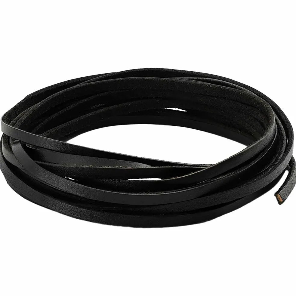 vidaXL Leren riem 1 Zwart 200 x 0,3 cm Leer