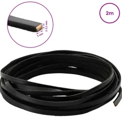 vidaXL Leren riem 1 Zwart 200 x 0,3 cm Leer