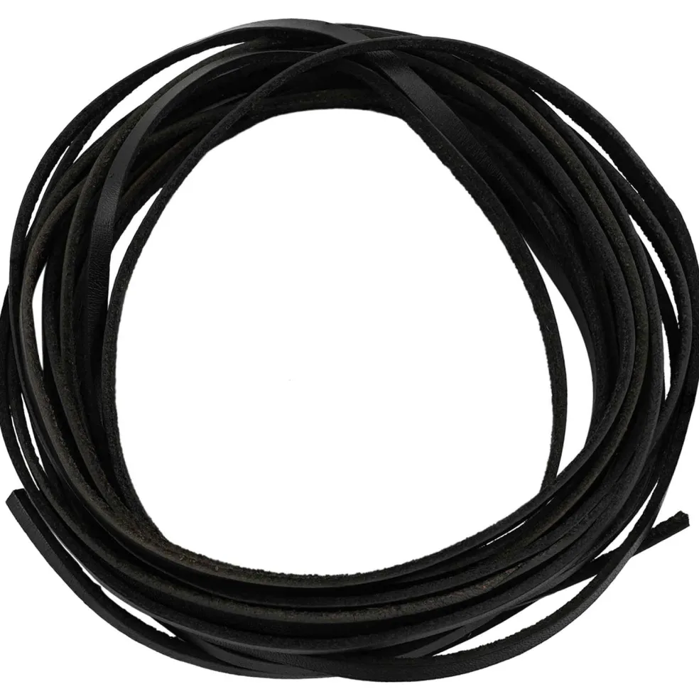 vidaXL Leren riem 1 Zwart 200 x 0,3 cm Leer