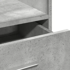 vidaXL Lessenaar met wielen en lade 55x55x107 cm hout betongrijs