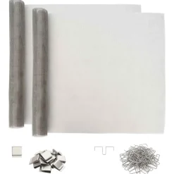 vidaXL Lichtschachtdeksel met clips 2 st 70 x 130 cm RVS 201 zilver