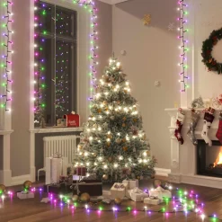 vidaXL Lichtslinger compact met 400 LED's pastel meerkleurig 13 m PVC