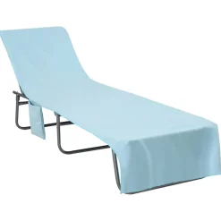 vidaXL Ligbedhanddoeken 2 st Blauw 210 x 75 cm