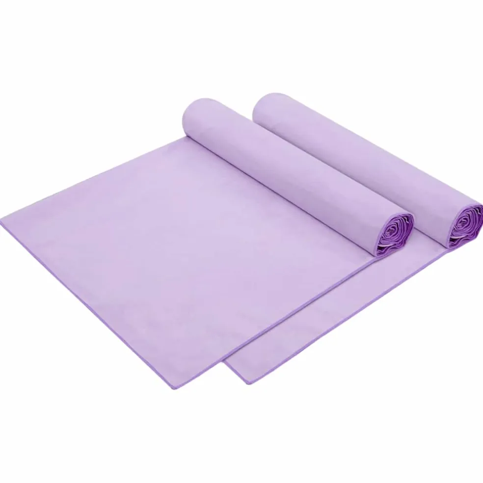 vidaXL Ligbedhanddoeken 2 st Paars 210 x 75 cm