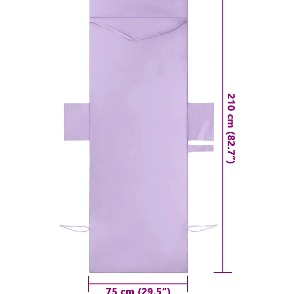 vidaXL Ligbedhanddoeken 2 st Paars 210 x 75 cm